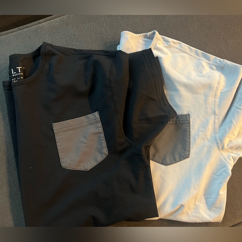 PACK OF TWO: Bylt Basics Men Short-Sleeve Pocket Shirt Size L